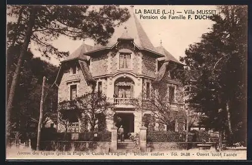 AK La Baule /L.-I., Pension de Famille Villa Musset F. Duché