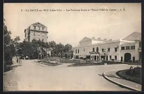 AK La Baule-sur-Mer, Les Parterres fleuris et l`Entrée Nord du Casino