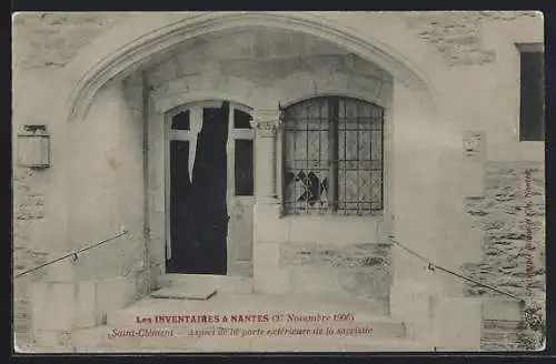 AK Nantes, Saint-Clément, Aspect de la porte extérieure de la sacristie