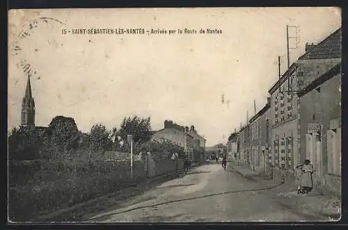 AK Saint-Sebastien-les-Nantes, Arrivée par la Route de Nantes