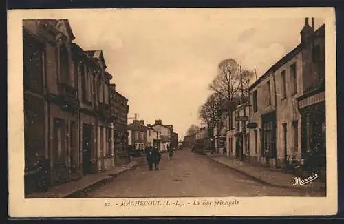 AK Machecoul, La Rue principale