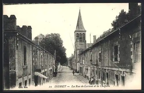 AK Indret, La Rue de Lorient et la Chapelle