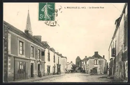 AK Malville, La Grande Rue