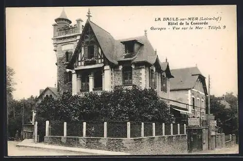 AK La Baule-sur-Mer, Hôtel de la Concorde avec vue sur la mer et garages