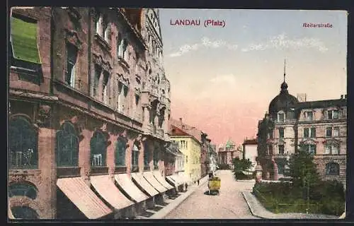 AK Landau / Pfalz, Reiterstrasse, Synagoge