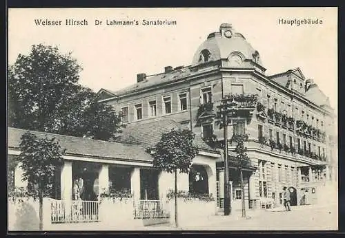 AK Weisser Hirsch, Dr. Lahmann`s Sanatorium, Hauptgebäude