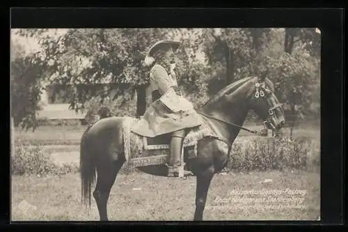 AK Kaiserhuldigungs-Festzug, Ernst Rüdiger von Starhemberg zu Pferd