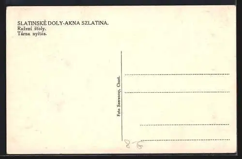 AK Slatinské Doly, Akna Szlatina, Bergbau