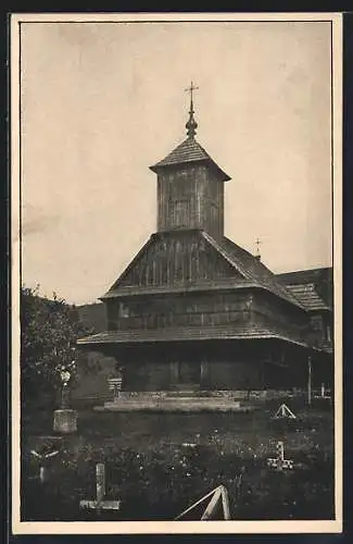 AK Stebni, Kirche mit Friedhof