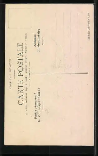 AK Karikative Darstellung eines Azteken