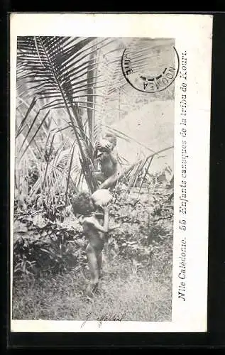 AK Nlle. Calédonie, Enfants de la tribu de Kouri