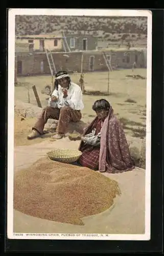 AK Winnowing Grain, Pueblo of Tesuque, Indianer