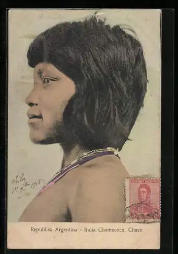 AK Indio-Frau vom Stamm der Chamacoco