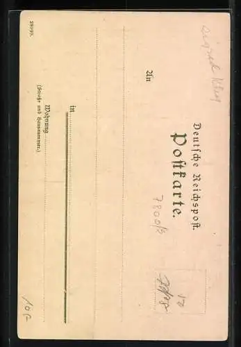 Künstler-AK Heinrich Kley: Freiburg, Denkmal d. Bertold Schwarz