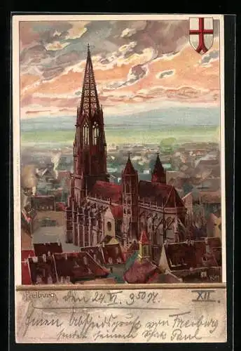 Künstler-AK Heinrich Kley: Freiburg, Motiv vom Münster