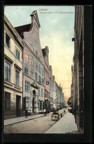 AK Lübeck, Mengstrasse mit Schabbelhaus