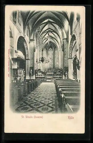 AK Köln, Kirche St. Ursula, Innenansicht