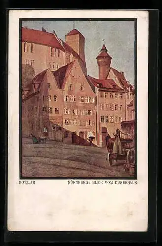 Künstler-AK Nürnberg, Blick vom Dürerhaus