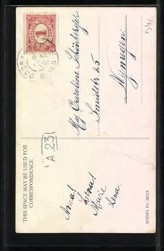 Künstler-AK Court Barber: Reiterin mit ihrem Pferd