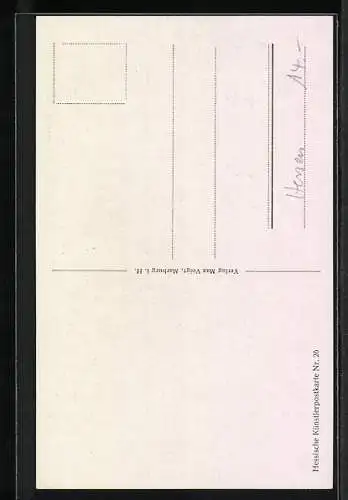Künstler-AK Der Feiertagskuchen, Junge Mädchen in hessischer Tracht, W. Thielmann
