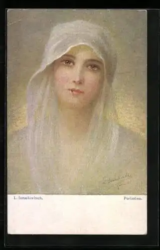 Künstler-AK sign. W. Ismailovitch: Purissima, Frauenportrait