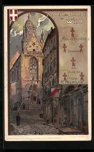 Künstler-AK Wien, Kirche Maria am Gestade