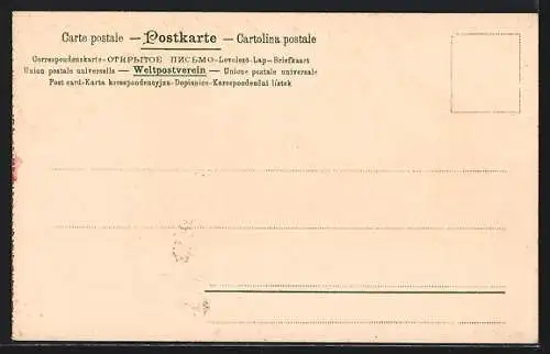 Lithographie Alt-Hamburg, Platz bei der alten Börse vor dem Brande 1942