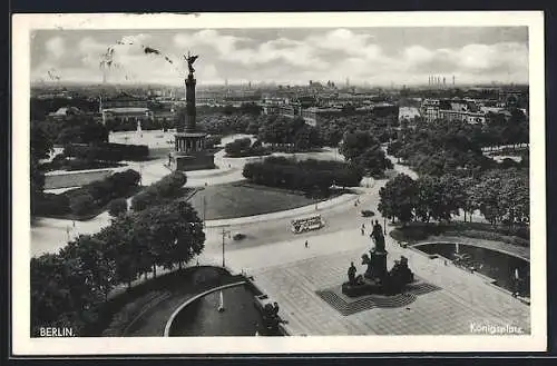 AK Berlin-Tiergarten, Königsplatz mit Siegessäule