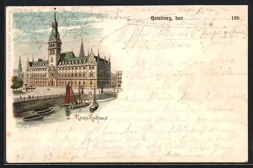 Lithographie Hamburg, Neues Rathaus