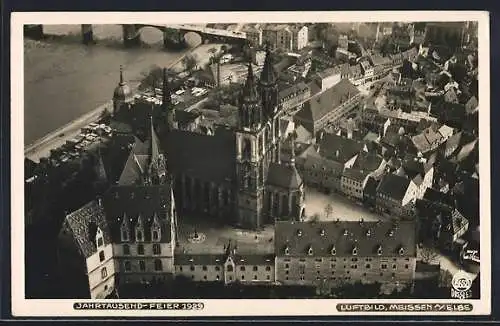 Foto-AK Walter Hahn, Dresden, Nr.5652: Meissen / Sa., Totalansicht aus der Vogelschau