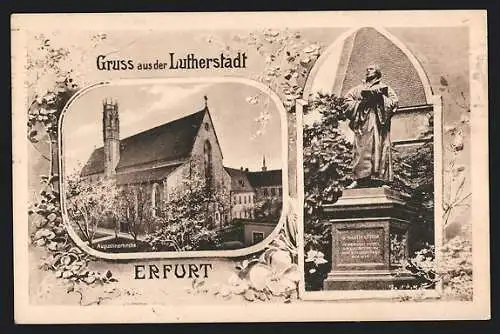 AK Erfurt, Luther-Denkmal, Kirche