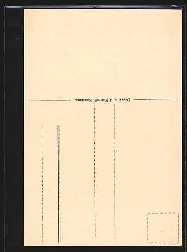 Lithographie Birnau-Maurach, Cistercienser-Probstei vom Wasser aus