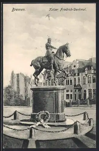 AK Bremen, Kaiser-Friedrich-Denkmal