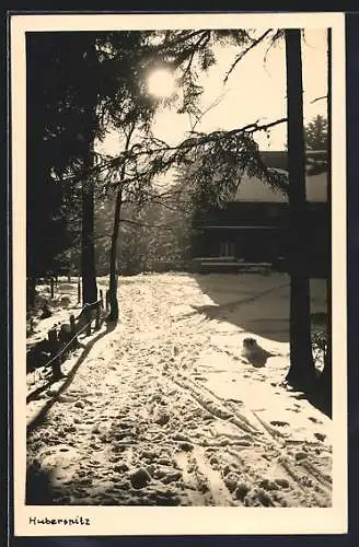 AK Schliersee, Huberspitz, Erholungsheim Feurich-Keks im Winter