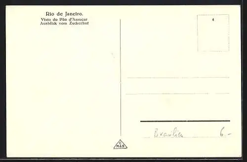 AK Rio de Janeiro, Ausblick vom Zuckerhut
