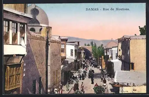 AK Damas, Rue de Moutons, Spaziergänger