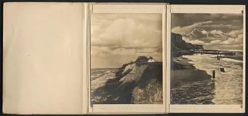 8 Fotografien Fritz Wegscheider, Ahrenshoop, Ansicht Ahrenshoop, Kirche, alte Katen, Fischerboot, Strandpartie