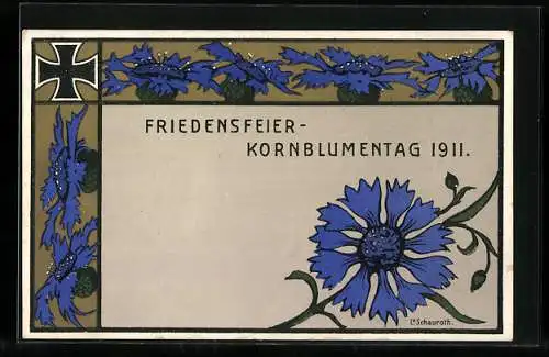 Künstler-AK Friedensfeier - Kornblumentag 1911