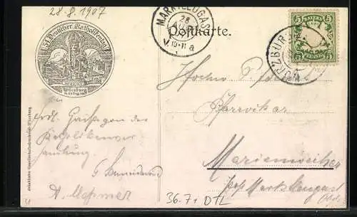 AK Würzburg, Erinnerung an die 54, Generalversammlung der Katholiken 1907, Univers. Prof. Dr. Henner