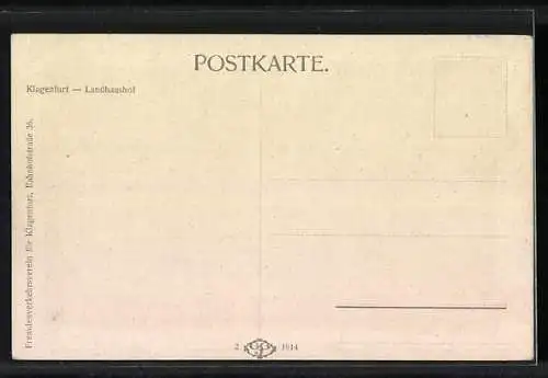 Künstler-AK Edward Theodore Compton: Klagenfurt, Landhaushof mit Besuchern