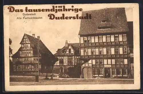 AK Duderstadt, alte Fachwerkbauten