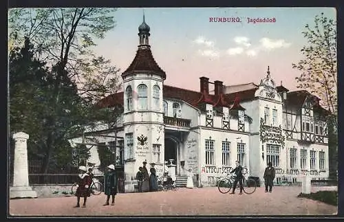 AK Rumburg / Rumburk, Jagdschloss mit Garten-Restaurant