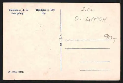 AK Raudnitz-Roudnice, Georgsberg, Panorama