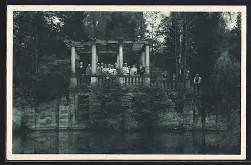 AK Politz / Elbe, Partie im Park