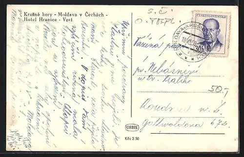 AK Moldava, Hotel Hranice