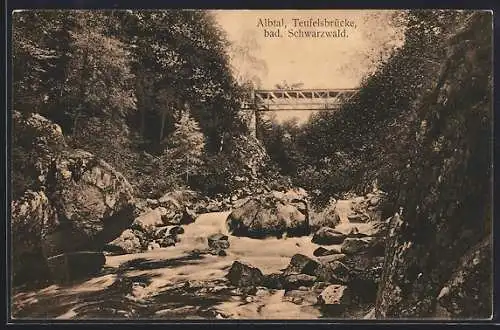 AK Albtal /Bad. Schwarzwald, Teufelsbrücke