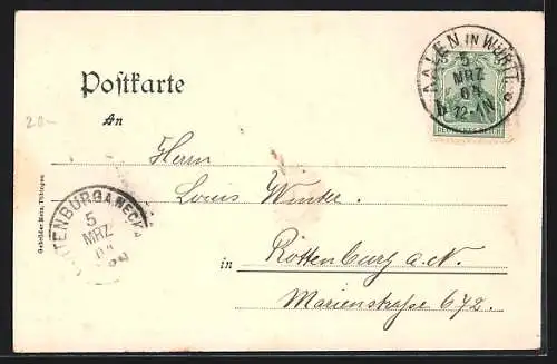 AK Aalen, Ortsansicht mit Feldern