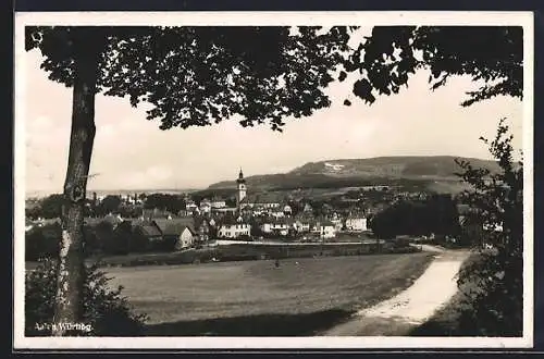 AK Aalen /Württbg., Teilansicht mit Kirche