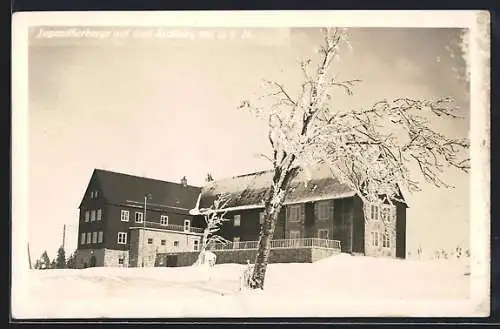 AK Aschberg / Vogtl., Jugendherberge im Winter