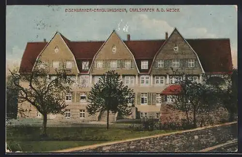 AK Carlshafen a. d. Weser, Eisenbahner-Erholungsheim